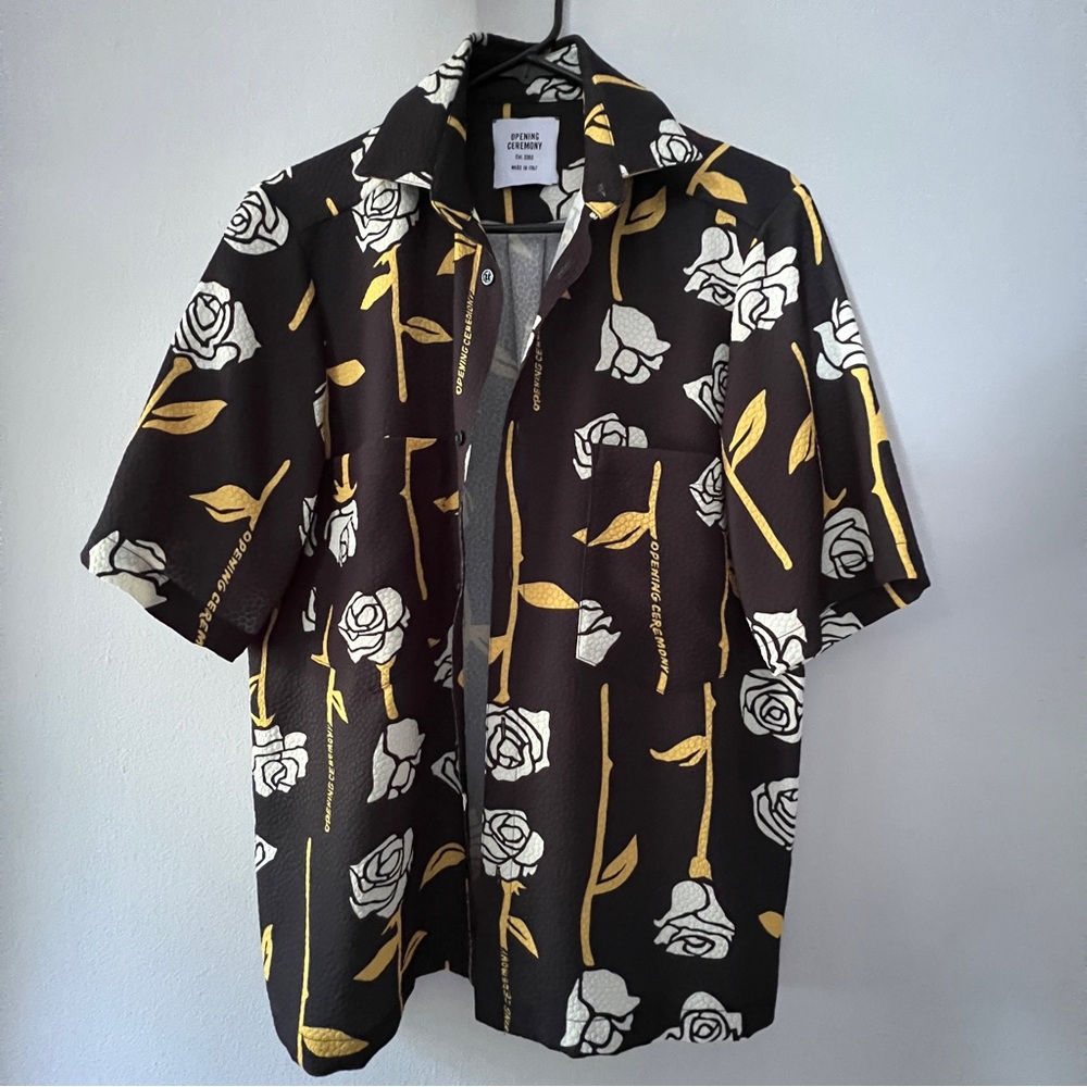 *RARE FIND* Opening Ceremony all over roses print shirt